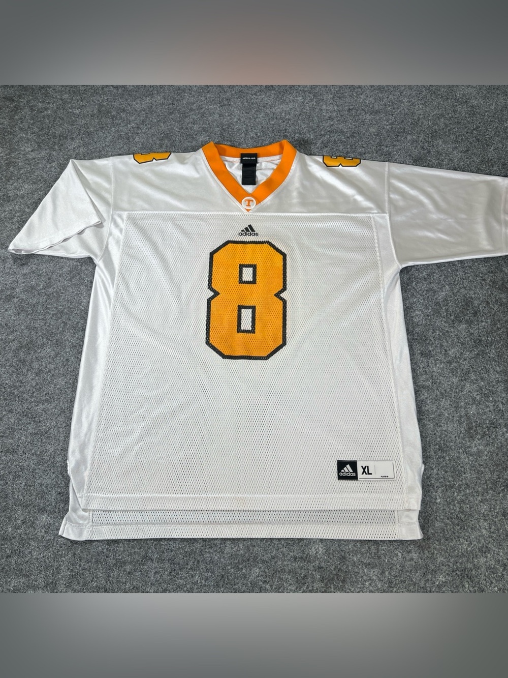 Adidas NCAA Tennessee Volunteers Men’s XL White Football Jersey #8  1999 Vintage